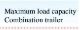 Maximum load capacity Combination trailer